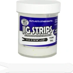 Bait^ Fat Cow Jig Strips Fork Tail 3-15/16" X 2/5" Scented (12ct) - Your Premium Fishing Gear Store Rods Lines Baits Accessories