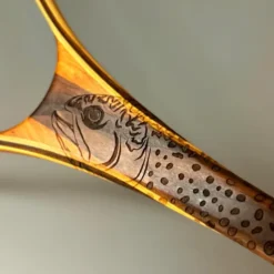 Fly Fishing^ Fat Jake 16"x12" - Brook Trout Engraved - Classic Fly Fishing Traditional Landing Net - Your Premium Fishing Gear Store Rods Lines Baits Accessories