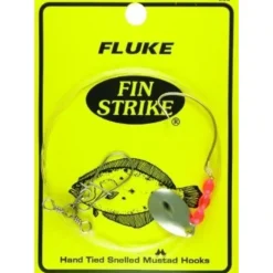 Shop All^ Fin Strike 555 Fluke Rig Gold Wide Gap Hook 36" Leader 1pc - Your Premium Fishing Gear Store Rods Lines Baits Accessories