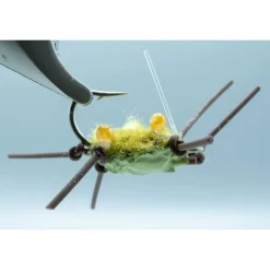 Fly Fishing^ Flats Crab - Mottled Light Olive - #6 - Your Premium Fishing Gear Store Rods Lines Baits Accessories