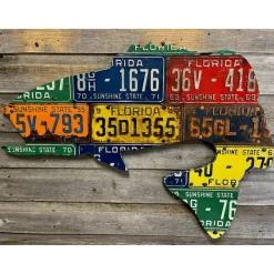 Shop All^ Florida Antique Largemouth Bass License Plate Art - Ready-To-Ship - Your Premium Fishing Gear Store Rods Lines Baits Accessories