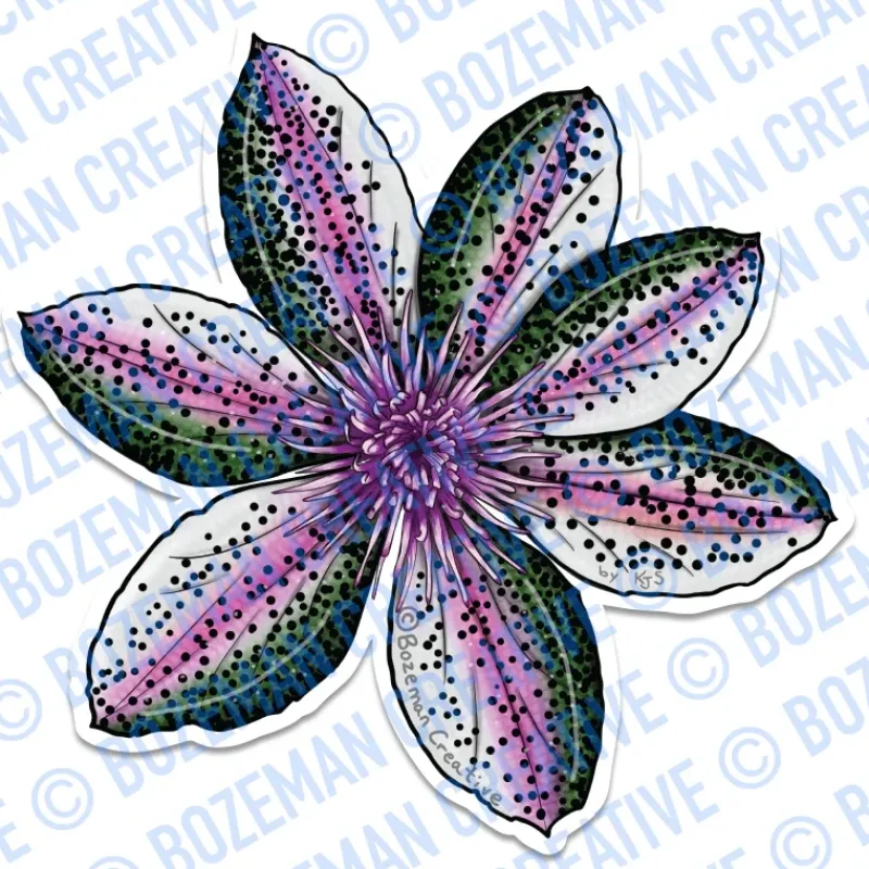 Shop All^ Flower Rainbow Trout Sticker - Your Premium Fishing Gear Store Rods Lines Baits Accessories