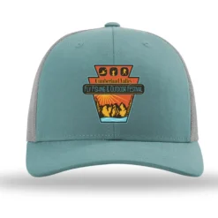 Fly Fishing^ Fly Fishing Festival Trucker Hat Smoke Blue - Your Premium Fishing Gear Store Rods Lines Baits Accessories