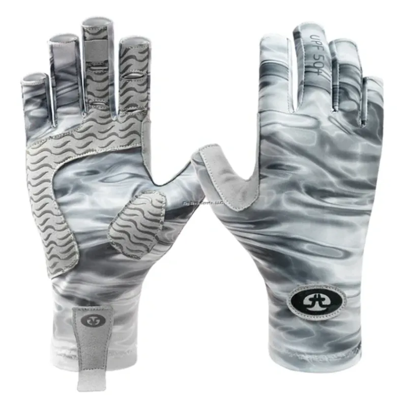 Fly Fishing^ Flying Fisherman Sunbandit Half-Finger Gloves Gray - Your Premium Fishing Gear Store Rods Lines Baits Accessories