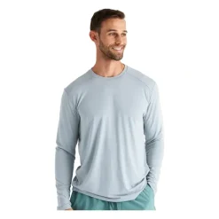 Fly Fishing^ Free Fly Bamboo Shade Long Sleeve Heather Aspen Grey - Your Premium Fishing Gear Store Rods Lines Baits Accessories