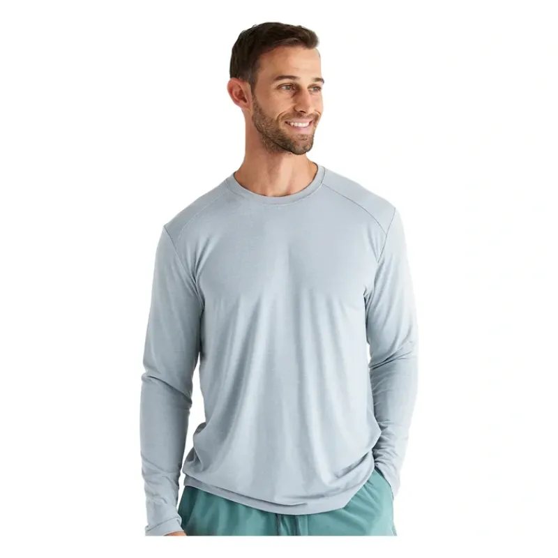 Fly Fishing^ Free Fly Bamboo Shade Long Sleeve Heather Aspen Grey - Your Premium Fishing Gear Store Rods Lines Baits Accessories