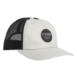 Fly Fishing^ Free Fly Low Pro Badge Trucker Hat Harbor Grey - Your Premium Fishing Gear Store Rods Lines Baits Accessories