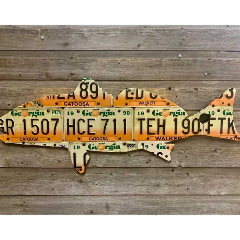 Shop All^ Georgia Redfish License Plate Art - Your Premium Fishing Gear Store Rods Lines Baits Accessories