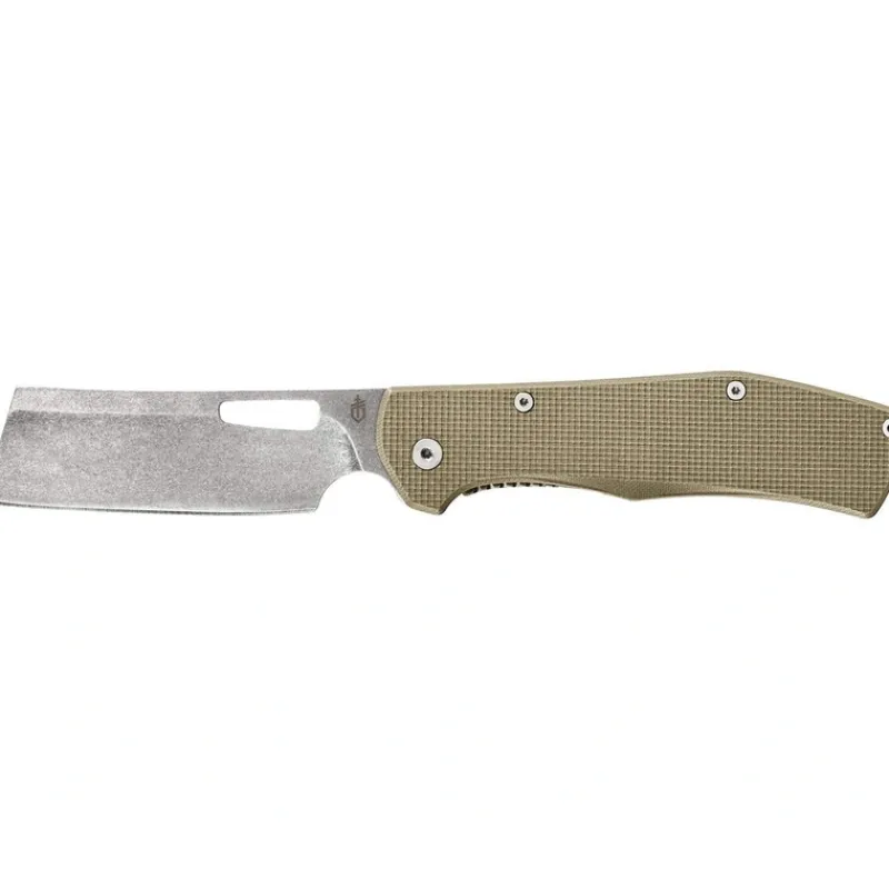 Shop All^ Gerber 30-001495 Flatiron Folding knife, Cleaver style blade, Satin - Your Premium Fishing Gear Store Rods Lines Baits Accessories