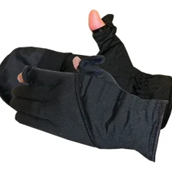Shop All^ Glacier Gloves Ultra Light Angler Flip-Mitt Fishing Glove 739BK (Black, X-Large) - Your Premium Fishing Gear Store Rods Lines Baits Accessories