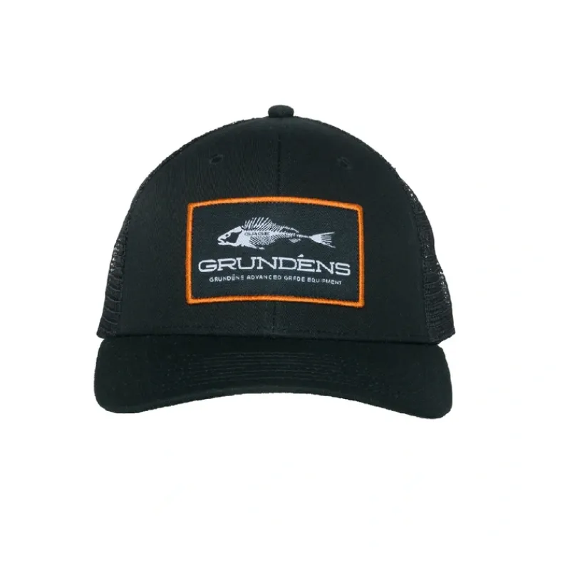 Shop All^ Grundens Gage Trucker Hat- Black - Your Premium Fishing Gear Store Rods Lines Baits Accessories