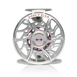 Fishing Line^ Hatch Iconic 11 Plus Fly Reel Clear Red Mid Arbor - Your Premium Fishing Gear Store Rods Lines Baits Accessories