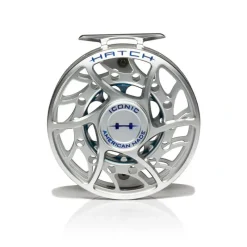 Fishing Line^ Hatch Iconic 9 Plus Fly Reel Clear Blue Mid Arbor - Your Premium Fishing Gear Store Rods Lines Baits Accessories