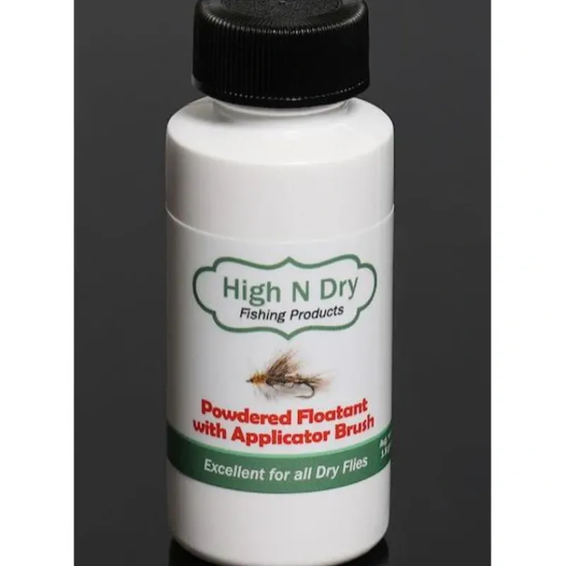 Fly Fishing^ High N Dry Powder Floatant w/ Applicator Brush - Your Premium Fishing Gear Store Rods Lines Baits Accessories