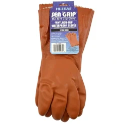 Bait^ Hi-Seas Sea Grip Vinyl Waterproof Fishing Glove, Large Size, Orange HG-66-LG - Your Premium Fishing Gear Store Rods Lines Baits Accessories