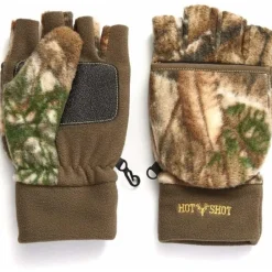 Shop All^ Hot Shot Men's Insulated Camo Realtree Edge "Bulls-Eye" Fuzzy Mittens X-Large - Your Premium Fishing Gear Store Rods Lines Baits Accessories