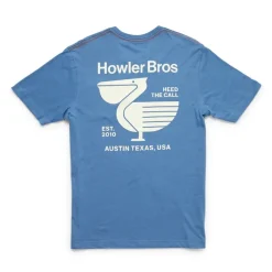 Shop All^ Howler Bros Blended Pocket T-Shirt Pelican Postage : Blue Horizon - Your Premium Fishing Gear Store Rods Lines Baits Accessories