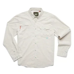 Shop All^ Howler Bros Matagorda Longsleeve Composition Plaid Off White - Your Premium Fishing Gear Store Rods Lines Baits Accessories