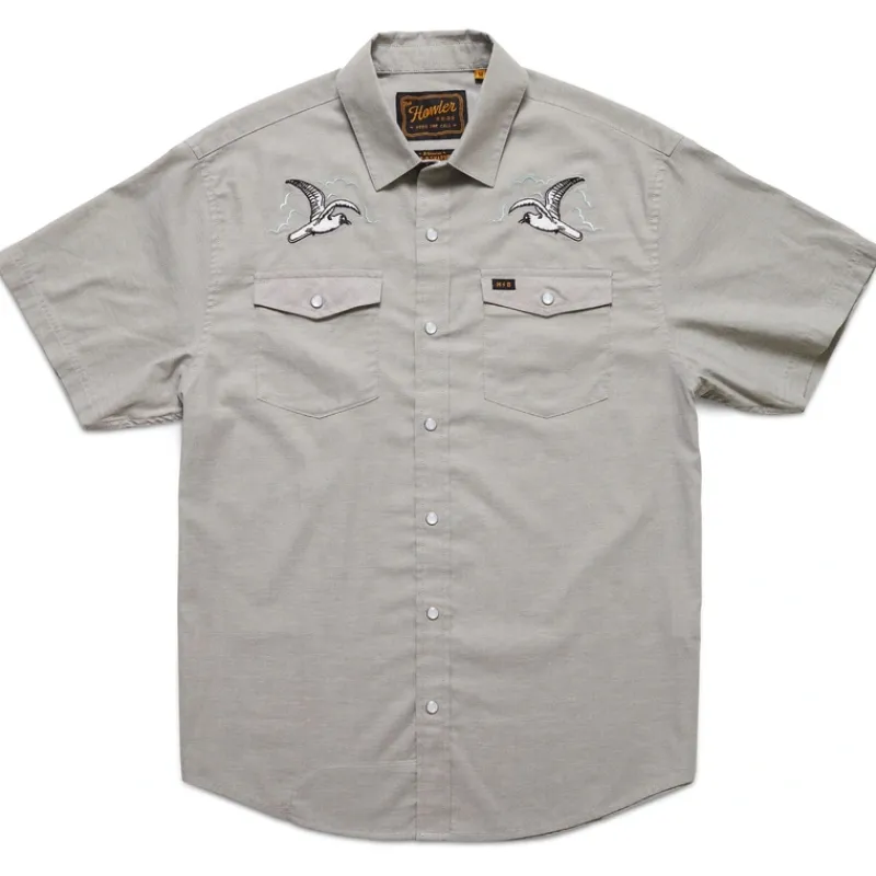 Shop All^ Howler Brothers Soarin' Seagulls H Bar B Snapshirt - Your Premium Fishing Gear Store Rods Lines Baits Accessories