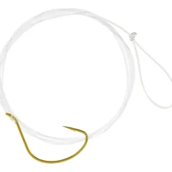 Shop All^ Hurricane Gold Wide Gap Fluke Snelled Hook, 36" - Your Premium Fishing Gear Store Rods Lines Baits Accessories