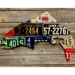 Fly Fishing^ Iowa Antique Trout License Plate Art - Your Premium Fishing Gear Store Rods Lines Baits Accessories