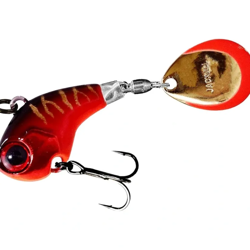Bait^ Jackall Deracoup Tail Spin Jig 1oz HL Red Tiger - Your Premium Fishing Gear Store Rods Lines Baits Accessories