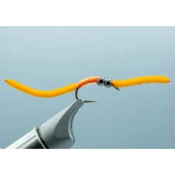 Shop All^ Jake's DB Rib Worm Fluorescent Orange #12 - Your Premium Fishing Gear Store Rods Lines Baits Accessories