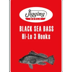 Bait^ Jigging World Black Sea Bass Gold 3-Hook Hi-Lo Rigs - Your Premium Fishing Gear Store Rods Lines Baits Accessories