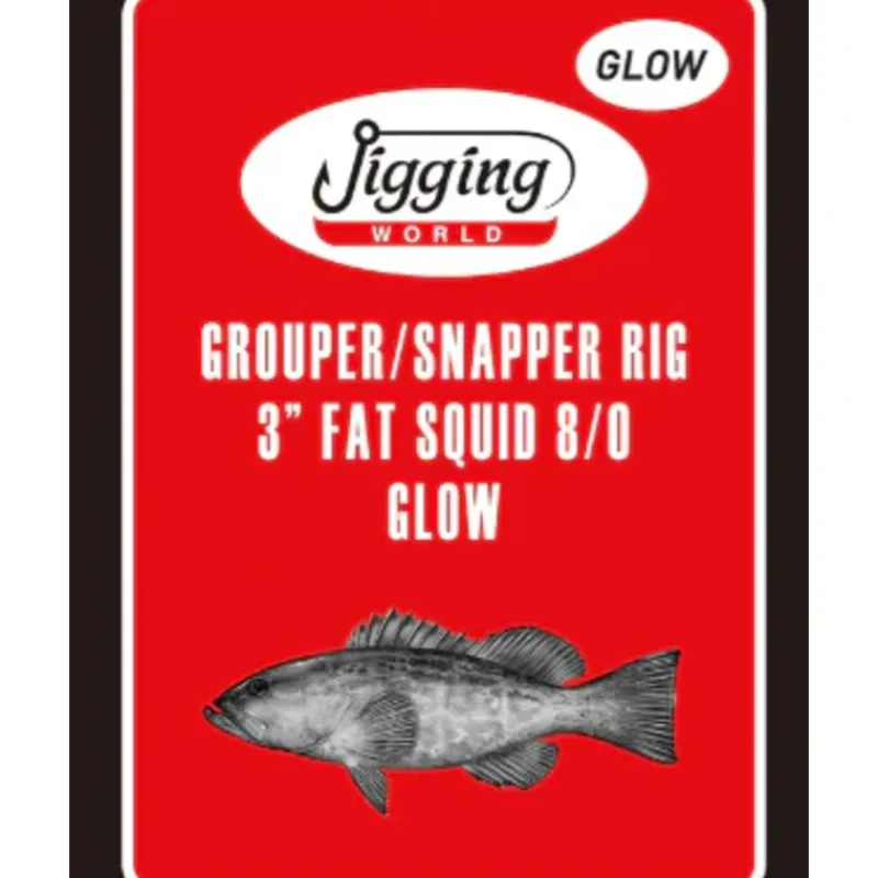 Bait^ Jigging World Grouper/Snapper 3" Fat Squid Teaser Rigs - Your Premium Fishing Gear Store Rods Lines Baits Accessories