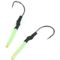 Shop All^ Jigging World Tubed Trailer Hooks 2pcs 5/0 Green Glow - Your Premium Fishing Gear Store Rods Lines Baits Accessories