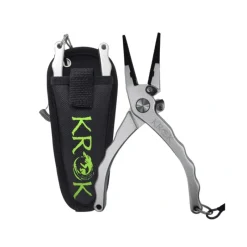 Shop All^ KROK Aluminum Pliers 7.5" Straight Jaw w/side cutter, Lanyard - Your Premium Fishing Gear Store Rods Lines Baits Accessories