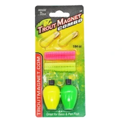 Leland Trout Magnet Combo Pack 1/64oz, 2 Hooks, 4 Grubs, 2 - Your Premium Fishing Gear Store Rods Lines Baits Accessories* Shop