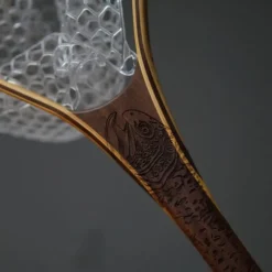 Little Dipper 12"x8" - Brown Trout Engraved - Natural Fly Fishing Traditional Landing Net - Your Premium Fishing Gear Store Rods Lines Baits Accessories* New