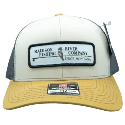 Logo 112 Tri Mink Beige/Charcoal/Amber Gold Hat - Your Premium Fishing Gear Store Rods Lines Baits Accessories* Best Sale