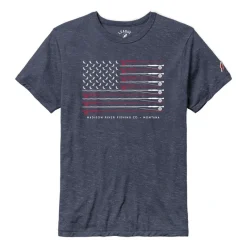 Logo Kingfisher Star Spangled S/S T-Shirt Heather Navy - Your Premium Fishing Gear Store Rods Lines Baits Accessories* Best