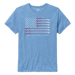 Logo Kingfisher Star Spangled S/S T-Shirt Powder Blue - Your Premium Fishing Gear Store Rods Lines Baits Accessories* Cheap