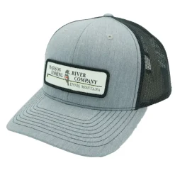 Logo Patch 112 Heather Grey/Black Hat - Your Premium Fishing Gear Store Rods Lines Baits Accessories* New