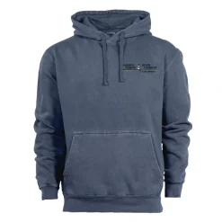 Logo River Kings Back Logo w/ Small Chest Logo Hoody Washed Navy - Your Premium Fishing Gear Store Rods Lines Baits Accessories* Outlet