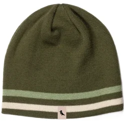 Logo Stripe Knit Beanie Deep Lichen/Desert Sage/Vintage White - Your Premium Fishing Gear Store Rods Lines Baits Accessories* Cheap