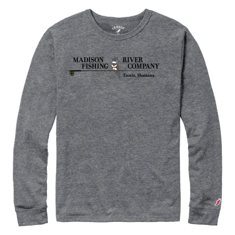 Logo Tri Blend L/S T-Shirt Chest Logo Premium Heather - Your Premium Fishing Gear Store Rods Lines Baits Accessories* Store
