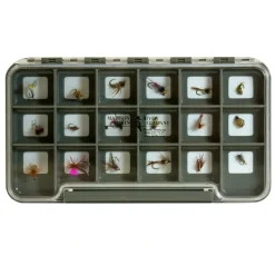 Logo Waterproof Clear Thin Fly Box 18 Magnetic Compartments - Your Premium Fishing Gear Store Rods Lines Baits Accessories* Flash Sale