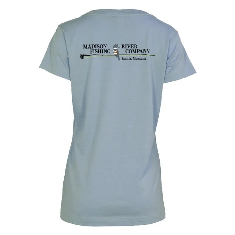 Logo Womens Essential S/S Scoop Neck w/Back Logo T-Shirt Blue Fog - Your Premium Fishing Gear Store Rods Lines Baits Accessories* Outlet