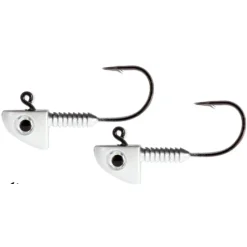 Lunker City Fin-S Pro Painted Jig, White, 4/0 Hook, 3/4 oz, 3pk - Your Premium Fishing Gear Store Rods Lines Baits Accessories* Cheap