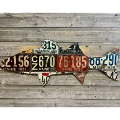 Maine Antique Striped Bass License Plate Art - Your Premium Fishing Gear Store Rods Lines Baits Accessories* Discount