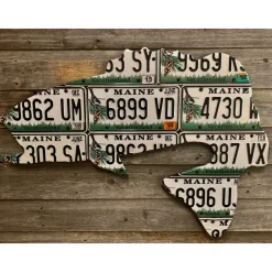 Maine Largemouth Bass License Plate Art - Your Premium Fishing Gear Store Rods Lines Baits Accessories* Flash Sale