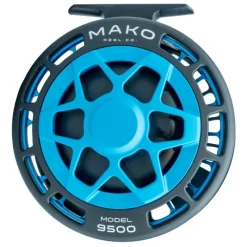 Mako 9500-810 Inshore Fly Reel Matte Turquoise on Black Right Hand - Your Premium Fishing Gear Store Rods Lines Baits Accessories* Sale
