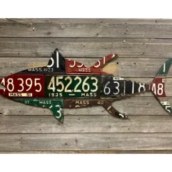 Massachusetts Tuna Antique License Plate Art - Your Premium Fishing Gear Store Rods Lines Baits Accessories* Shop
