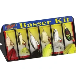 Mepps Dressed Bass Lure Assortment Basser Kit 6 Spinners - Your Premium Fishing Gear Store Rods Lines Baits Accessories* Cheap