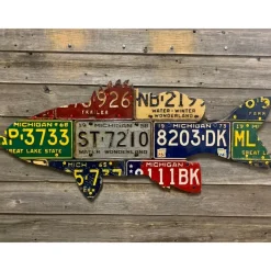 Michigan Smallmouth Bass License Plate Art - Your Premium Fishing Gear Store Rods Lines Baits Accessories* Cheap