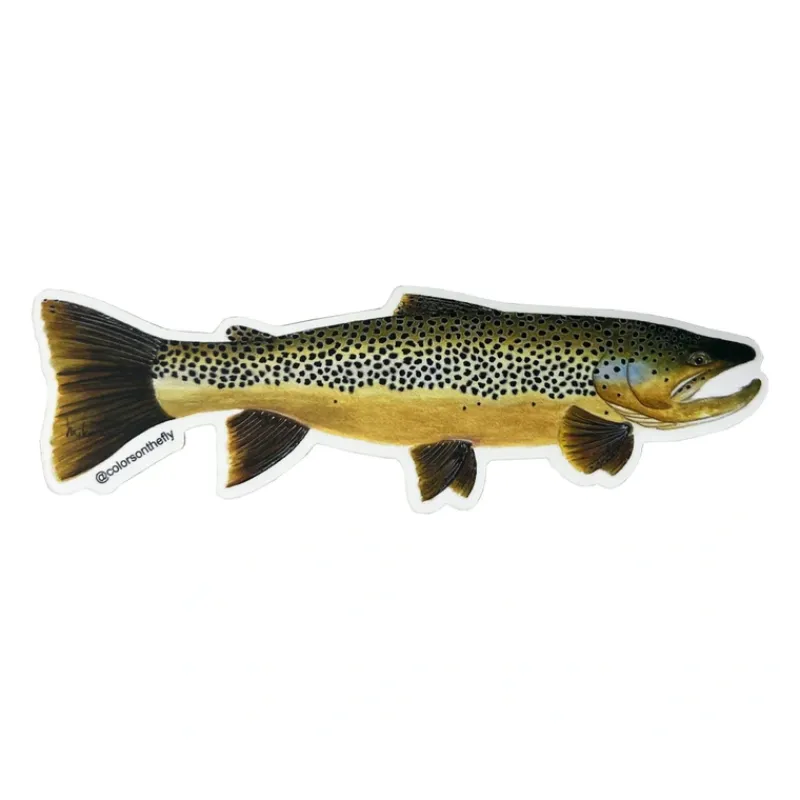 Mike Pepper "Colors on the Fly" 6" Brown Trout Sticker - Your Premium Fishing Gear Store Rods Lines Baits Accessories* Best Sale